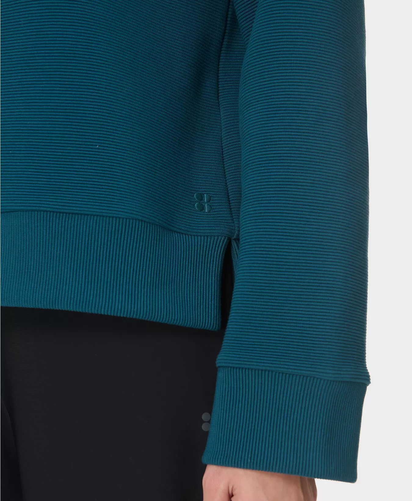Peaceful Rib Funnel Neck Sweatshirt - Image 5