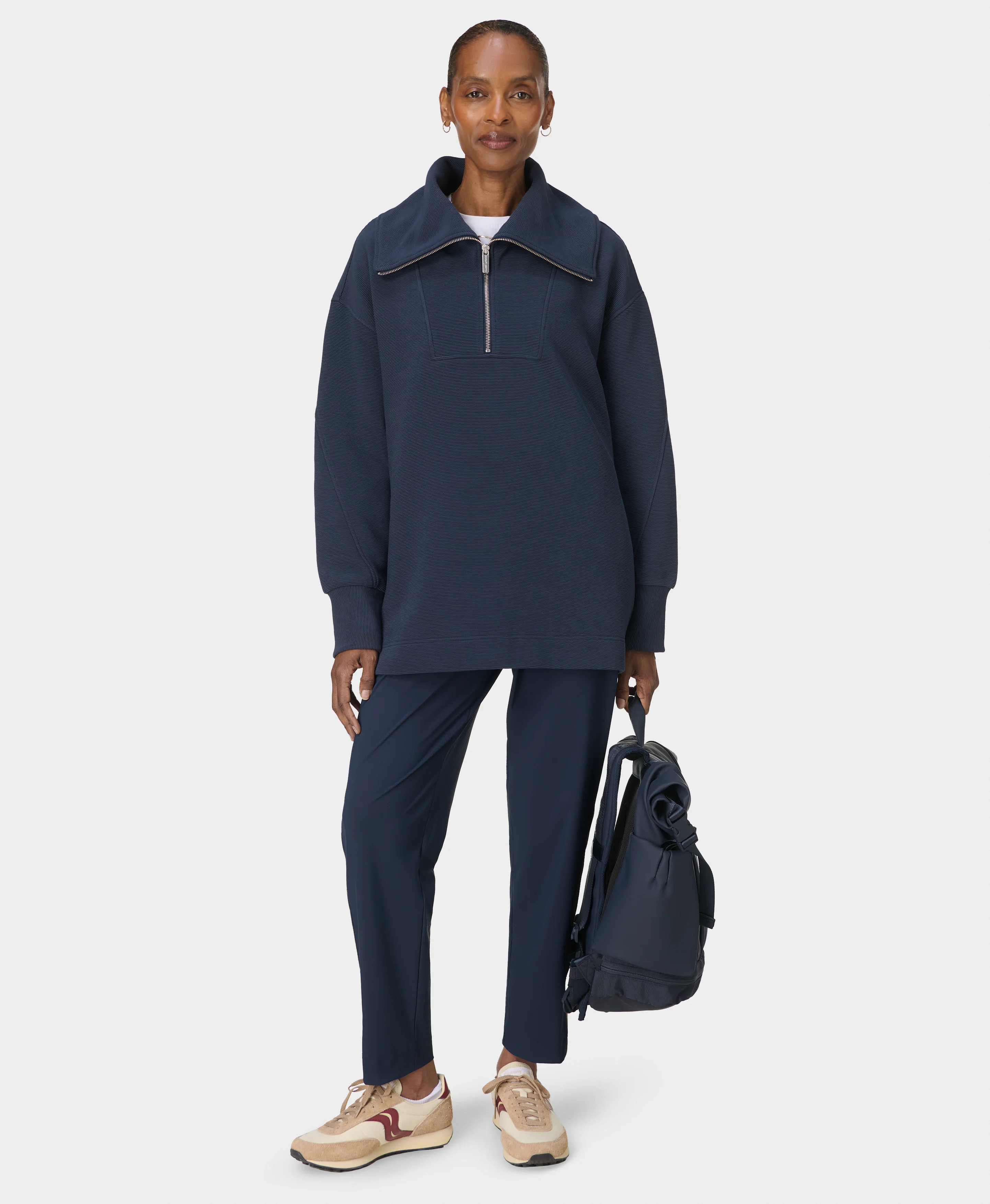 Peaceful Rib Half Zip Sweatshirt - Image 2
