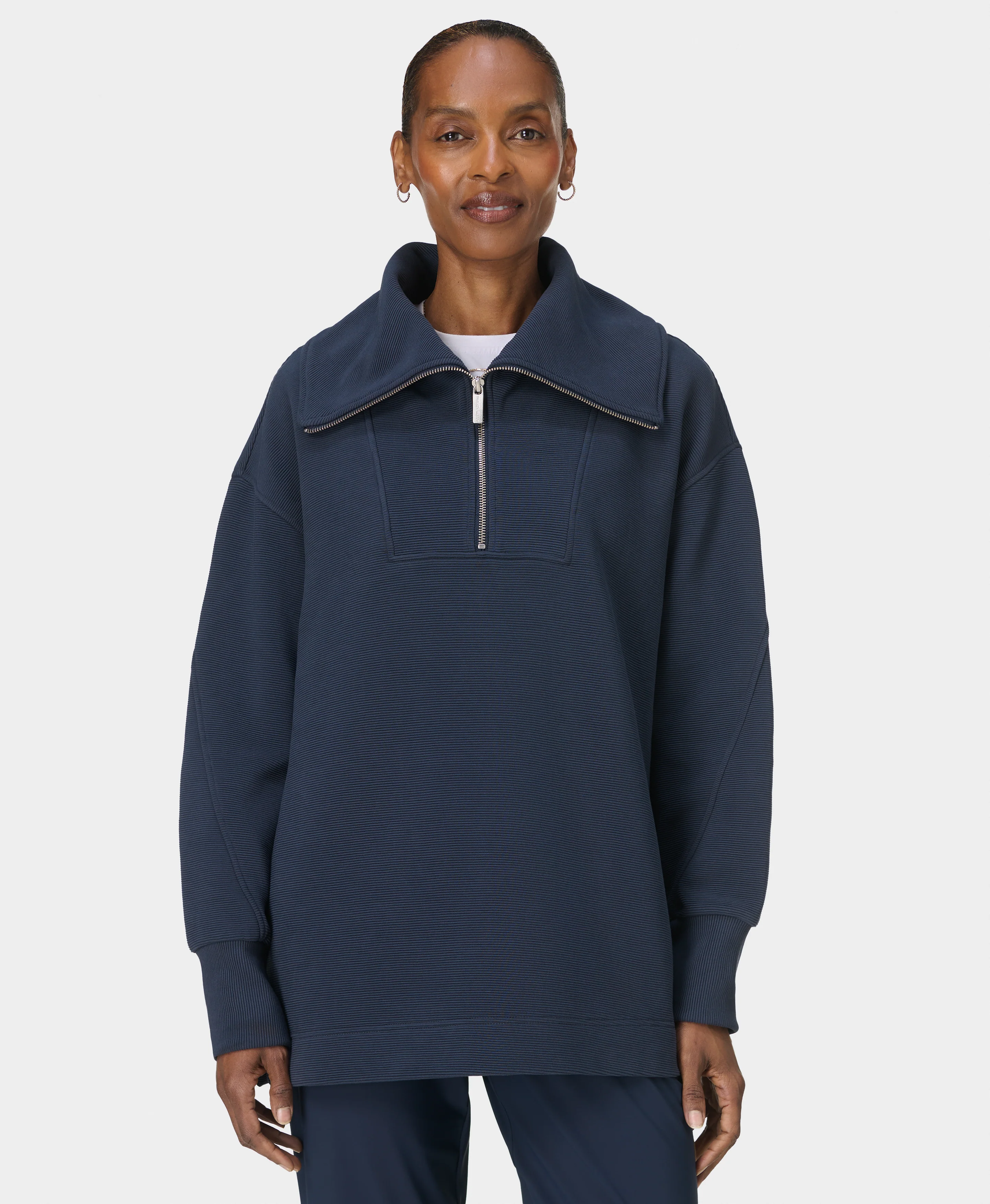 Peaceful Rib Half Zip Sweatshirt - Image 4