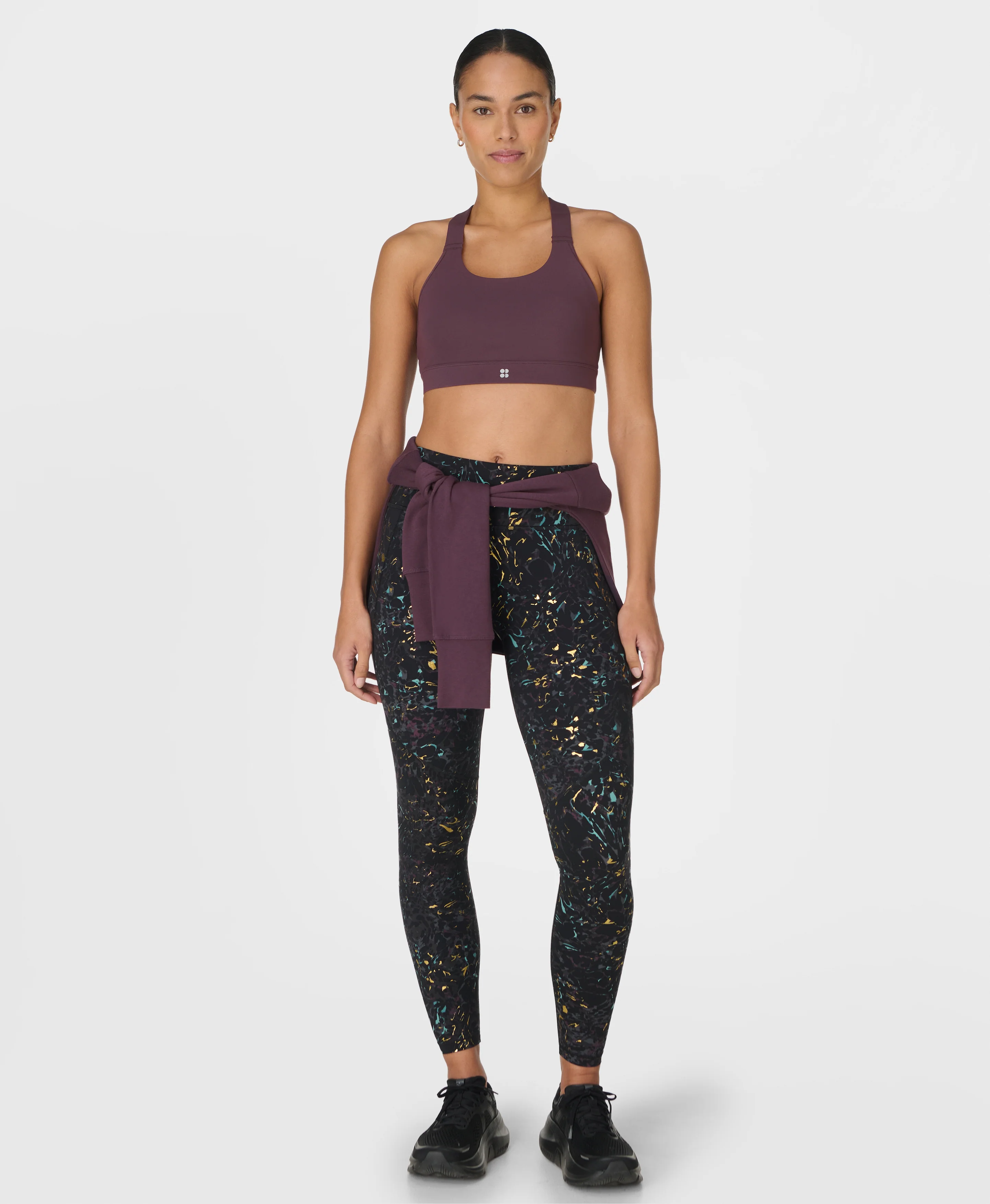 Power 7/8 Foil Workout Leggings - Image 2