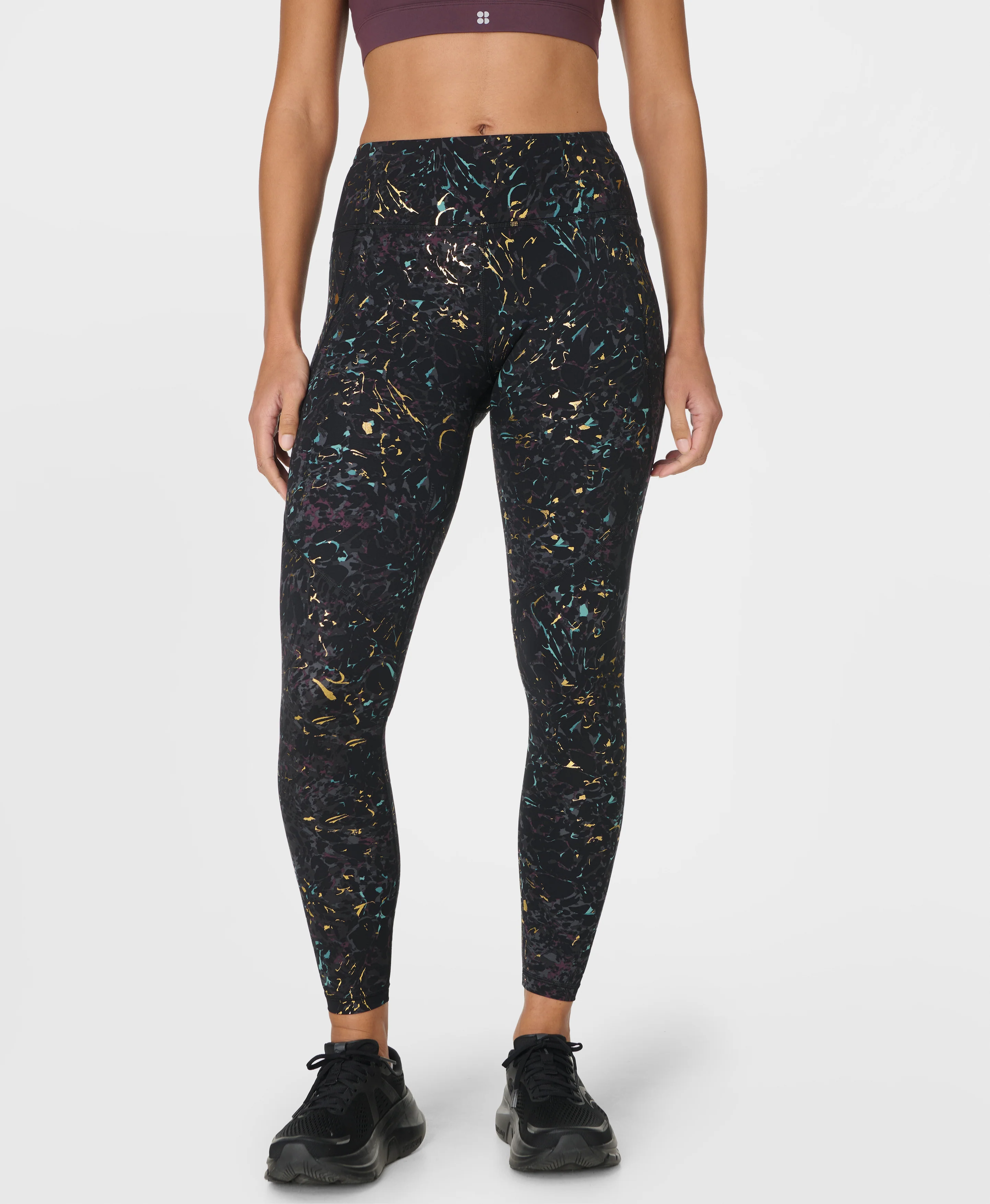 Power 7/8 Foil Workout Leggings - Image 3