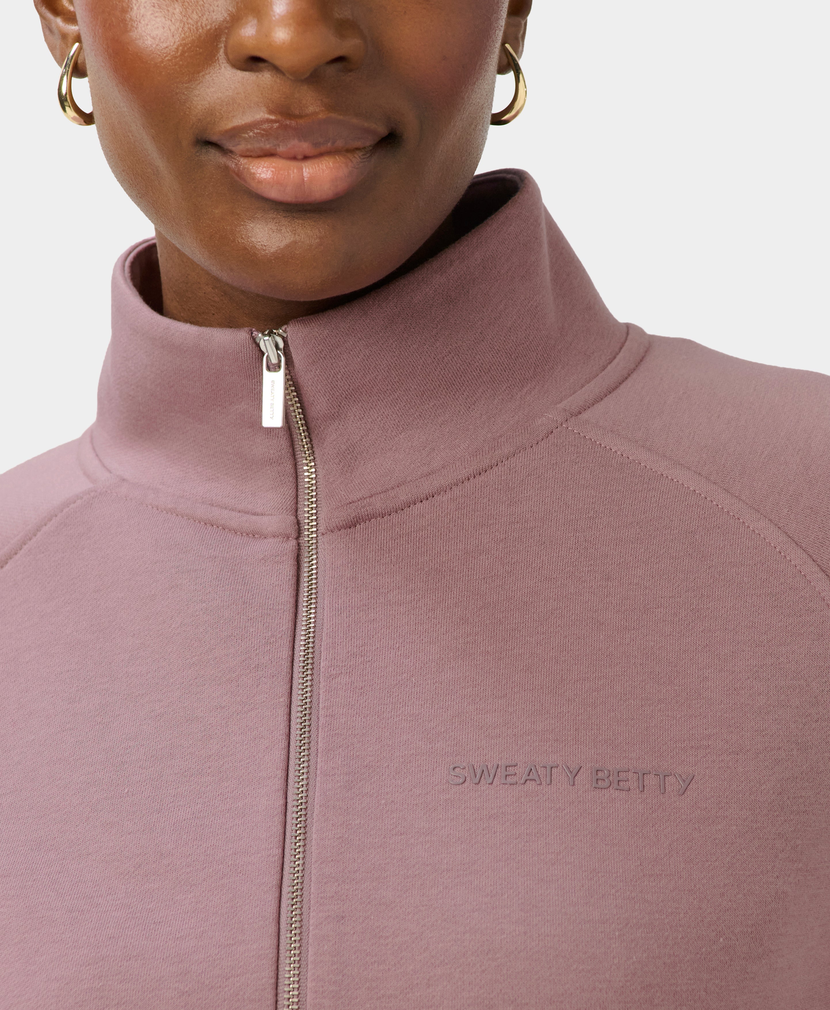 Revive Rib Mix Half Zip Sweatshirt - Image 5