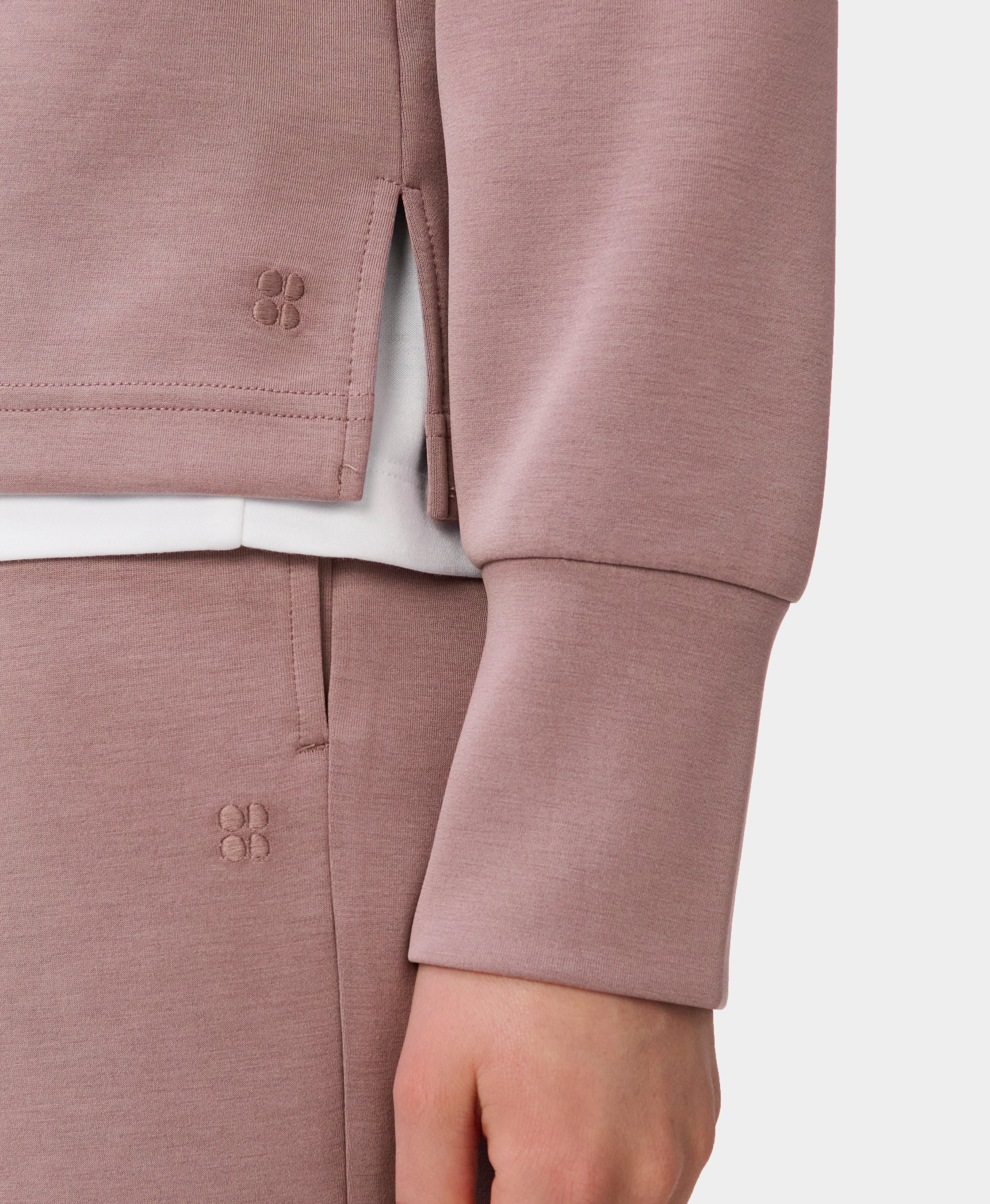 Sand Wash Half Zip Crop Sweatshirt - Image 5