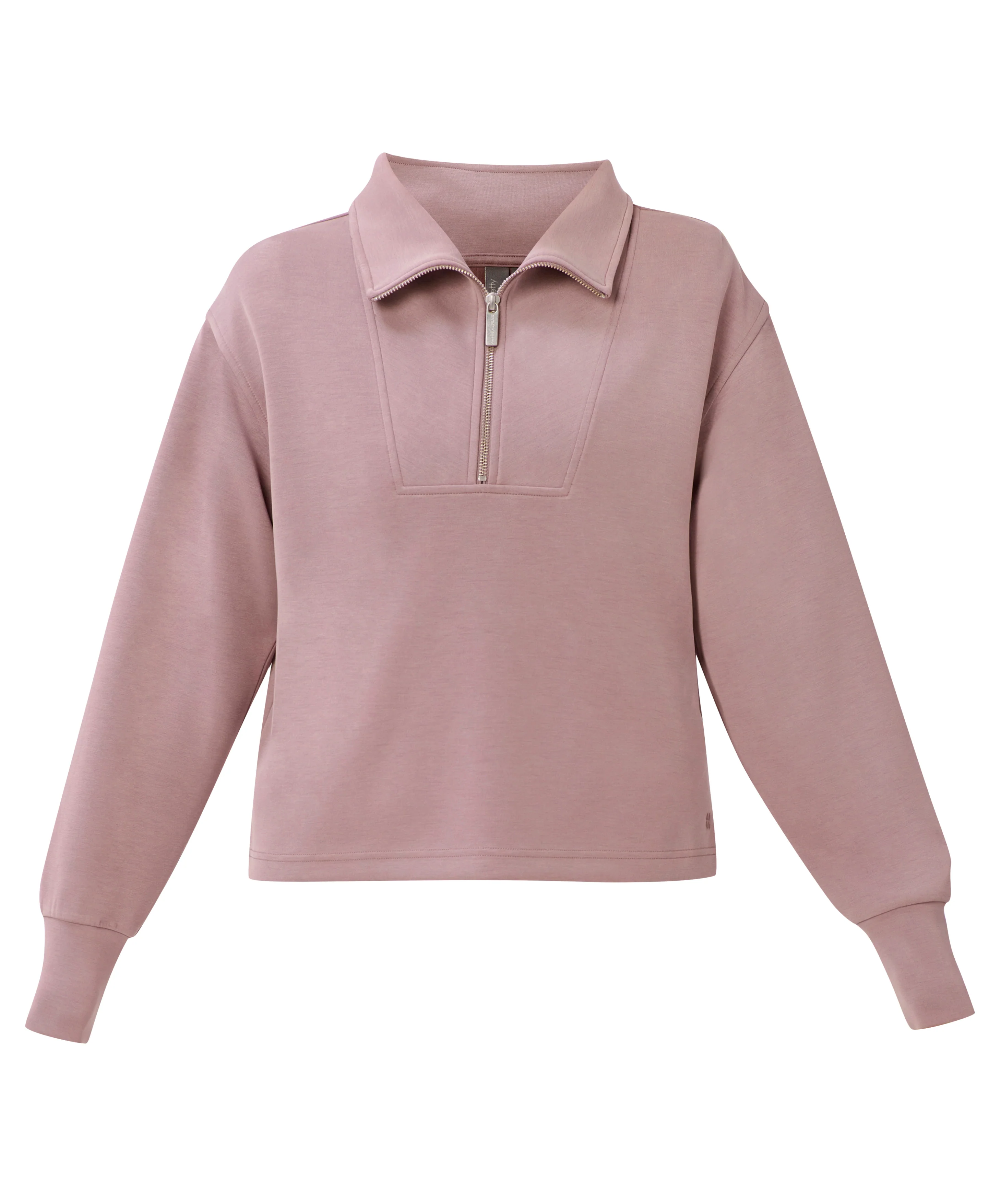 Sand Wash Half Zip Crop Sweatshirt - Image 6