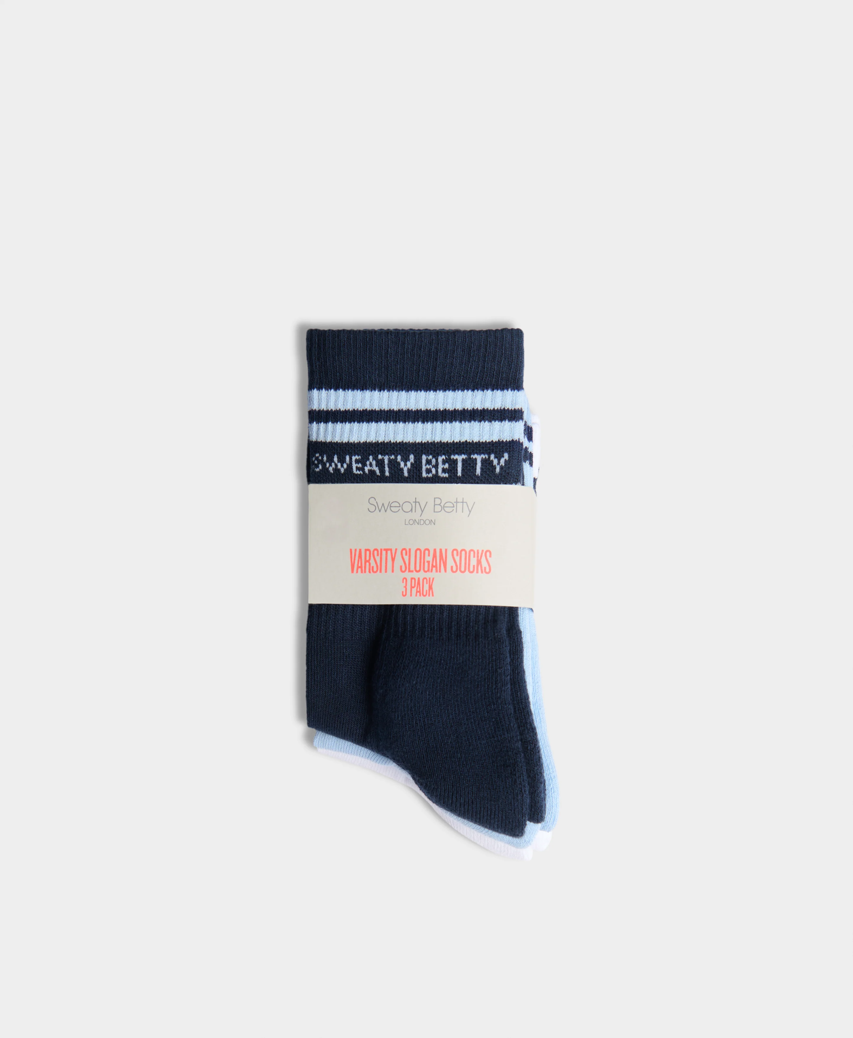 Sweaty Betty Varsity Slogan Socks 3 Pack - Image 5